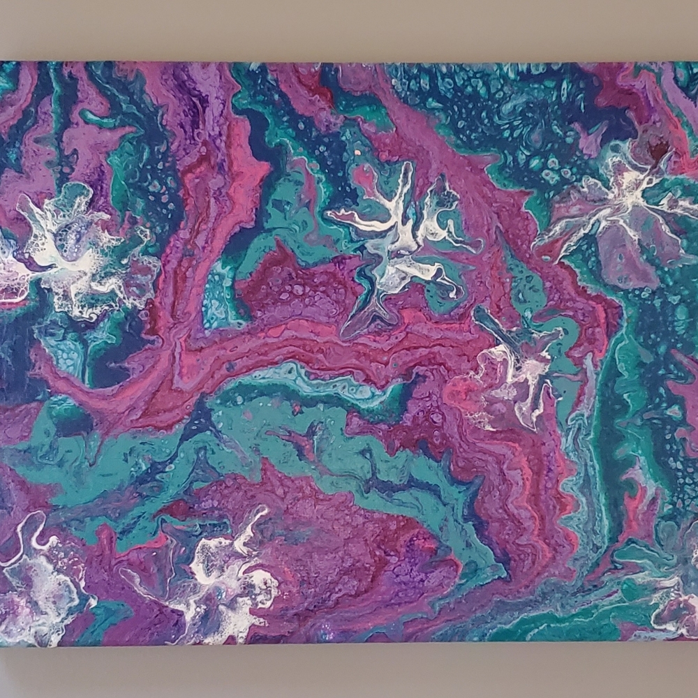 Acrylic Fluid Art on Canvas